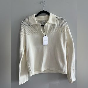 English Factory Chenille Sweater. XS, cream. NWT